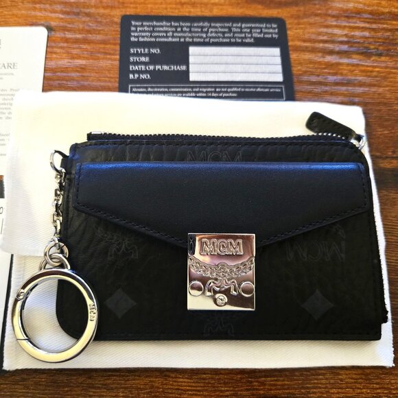 MCM Tracy Zip Card Case in Visetos - Picture 1 of 2
